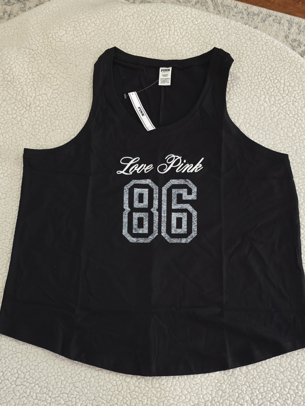 VS PINK Campus Cotton Tank Top Sz XL NWT - Picture 2 of 4